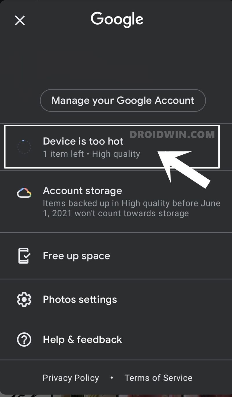 google photos device is too hot issue fix