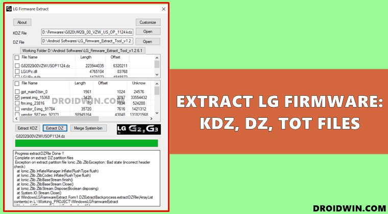 how to extract lg firmware kdz dz tot