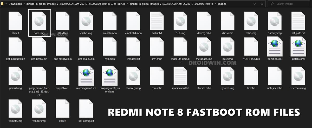 redmi note 8 fastboot rom stock boot.img file root magisk