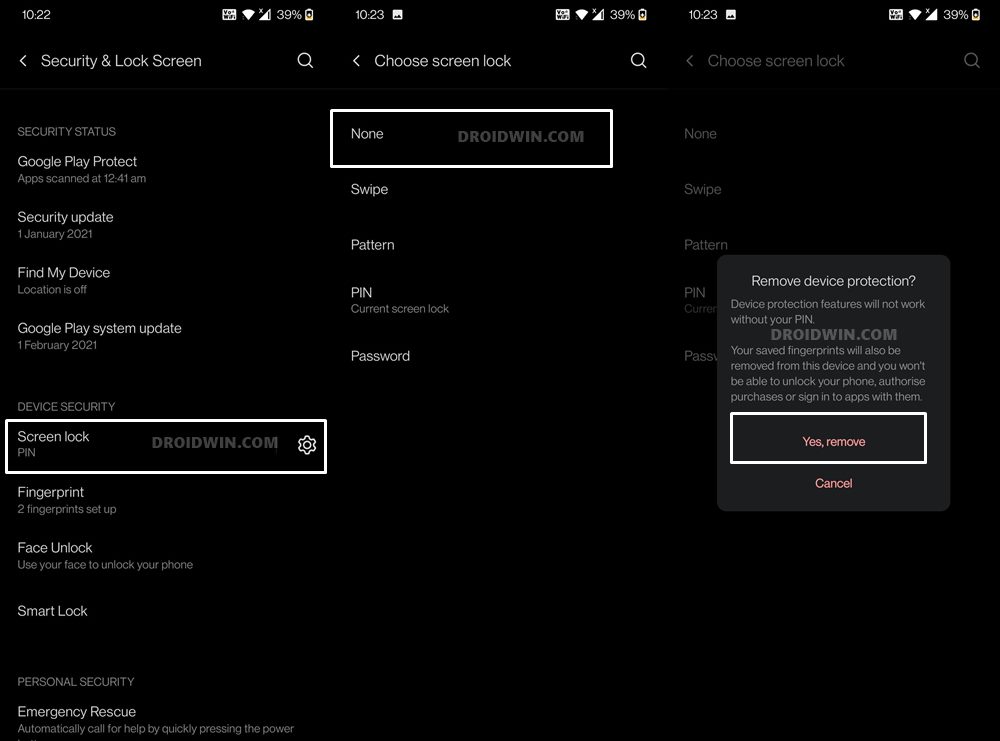 remove lock screen Data Encryption Decrypt Data TWRP