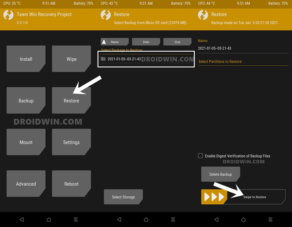 restore nandroid backup fix TWRP No OS Installed Are you sure you wish to reboot