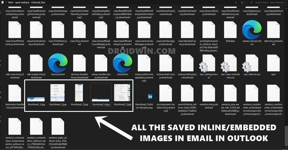 save embedded images outlook