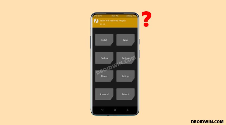fix twrp recovery gone after a reboot