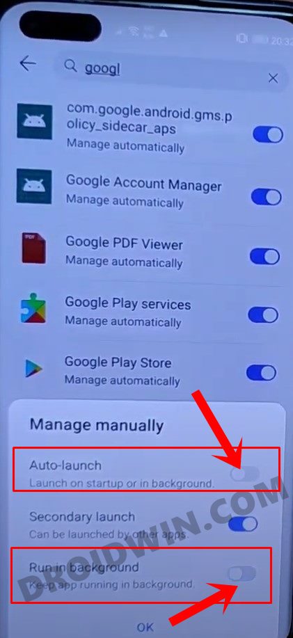 google service framework manage manually fix huawei gms notifications