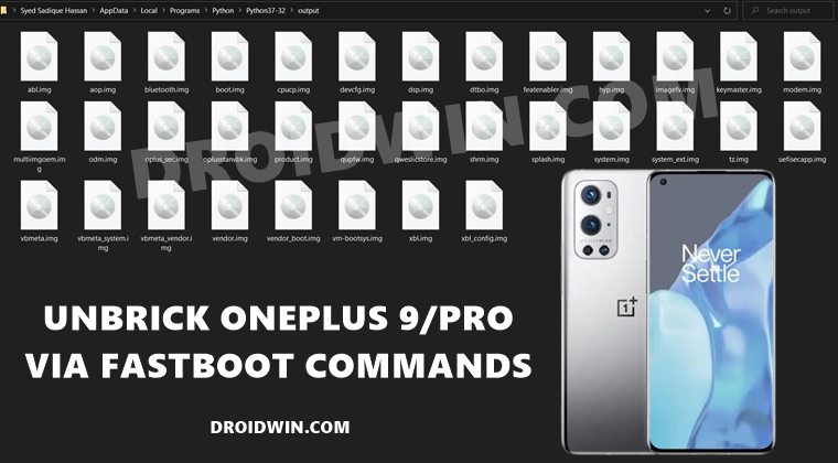 unbrick oneplus 9 pro fastboot commands
