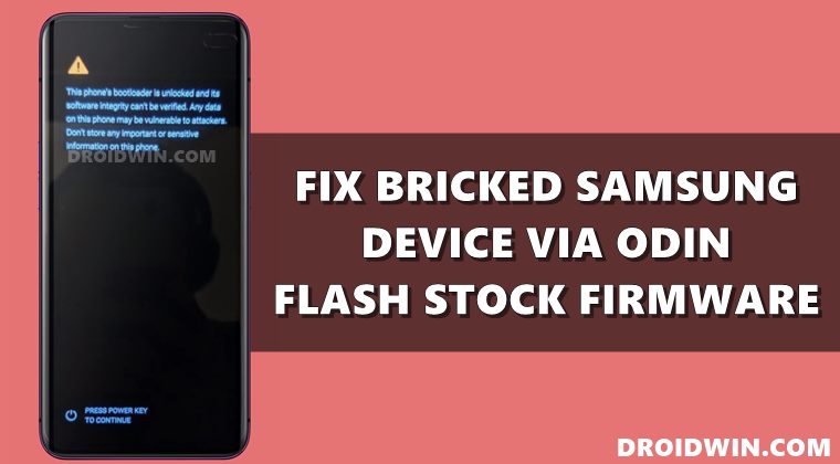 unbrick samsung flash stock firmware odin