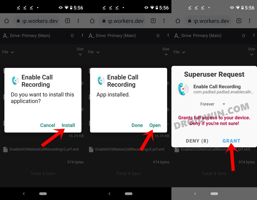 enable call recorder oneplus apk