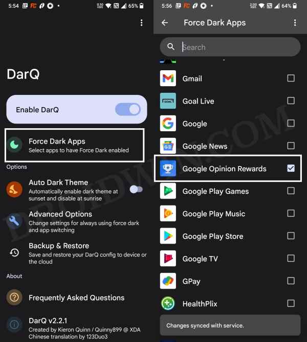 enable snapchat dark mode android