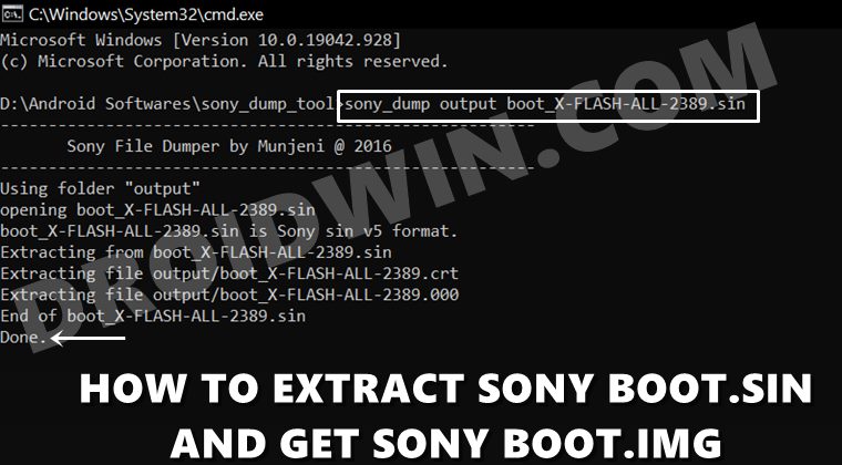 extract Sony Boot.sin and get Stock Boot.img File
