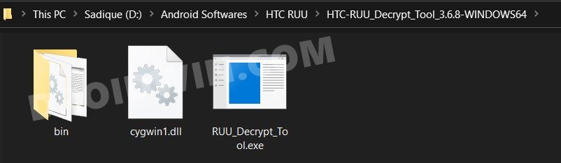 extracted HTC RUU Decrypt Tool