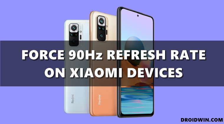 force 90Hz refresh rate Xiaomi