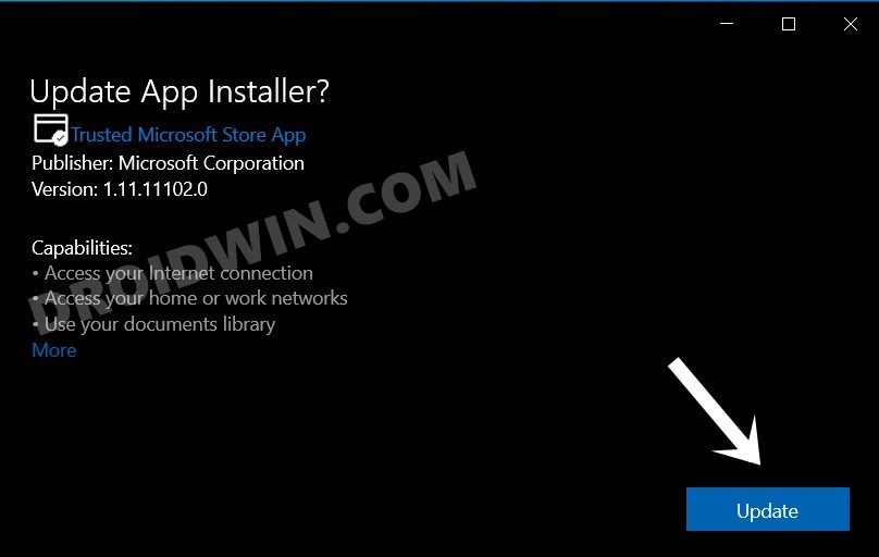 install update microsoft app installer windows 10
