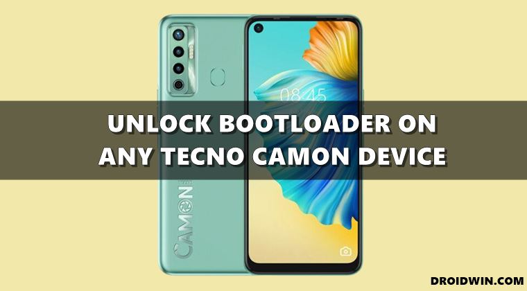 unlock bootloader tecno camon devices