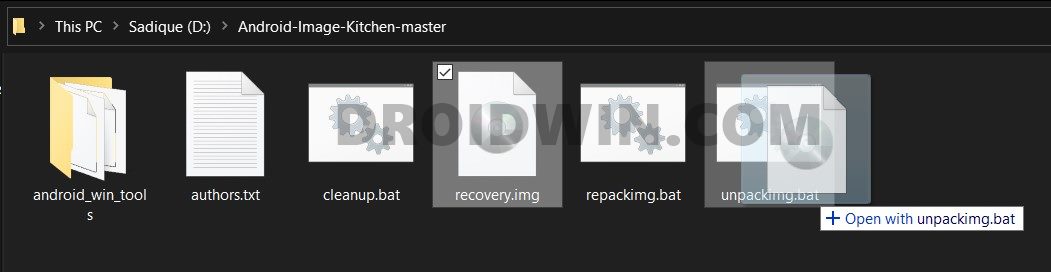 unpack recovery via unpackimg Enable ADB Commands OnePlus Stock Recovery