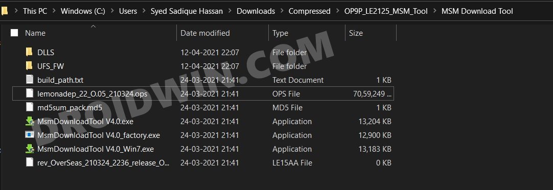 msm download tool for oneplus