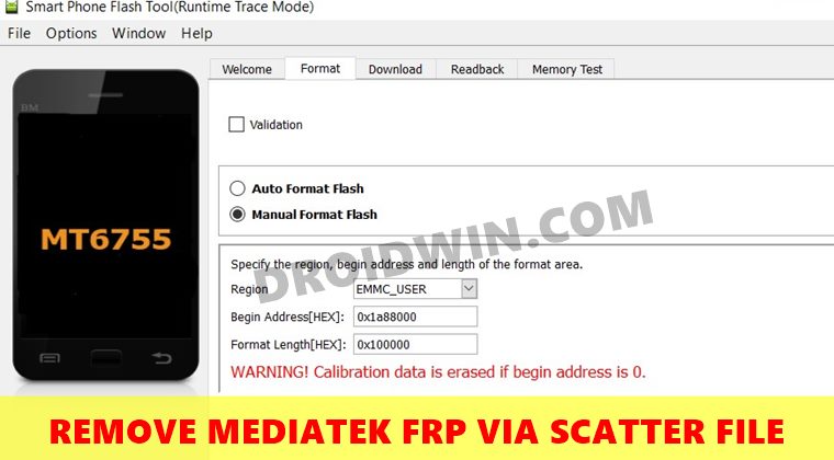 remove mediatek frp using scatter file and sp flash tool