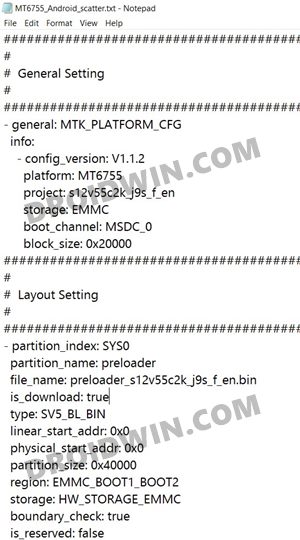 Download MediaTek MTK Scatter File   Android Scatter txt   DroidWin - 80