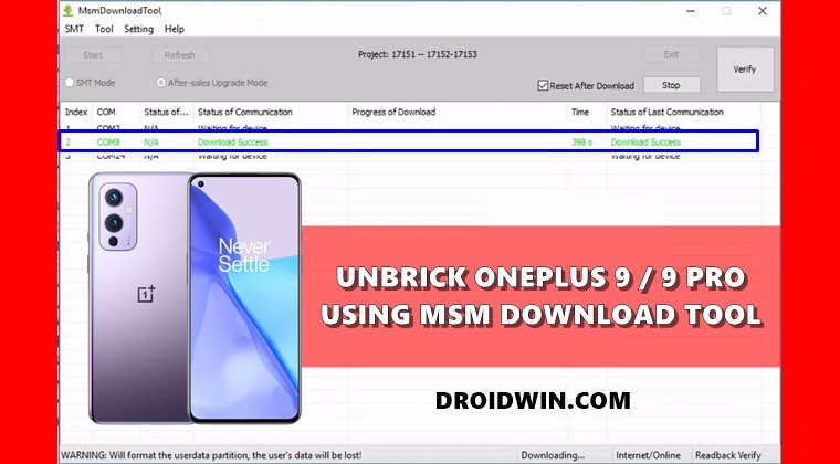 unbrick oneplus 9 pro 9r msm download tool