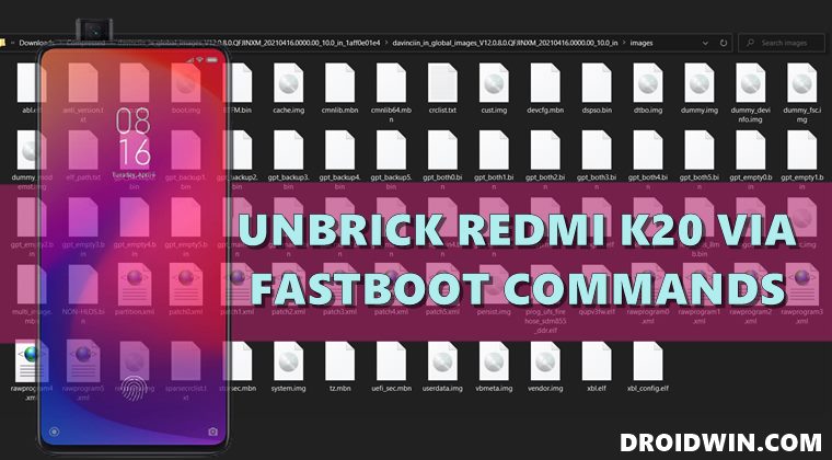 unbrick redmi k20 via fastboot commands