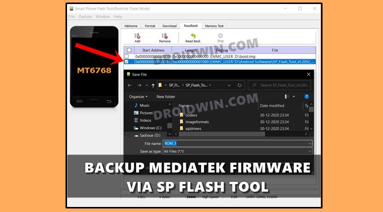 How to Backup MediaTek Firmware using SP Flash Tool