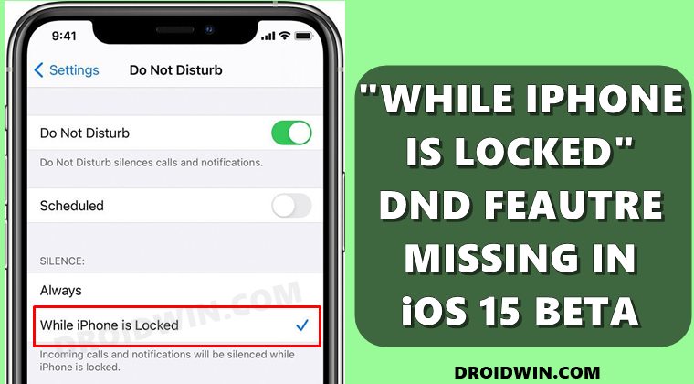 fix missing while iphone is locked dnd ios 15