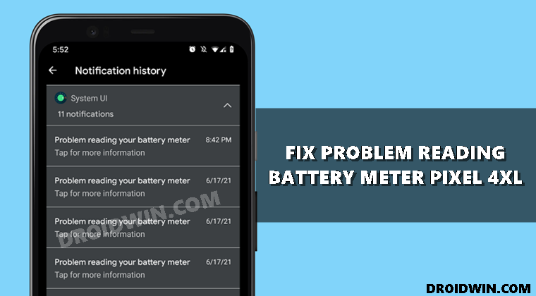 fix problem reading your battery meter pixel 4xl