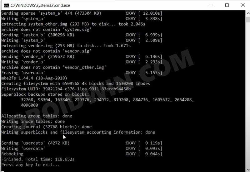 flash downgrade firmware on pixel devices via fastboot commands