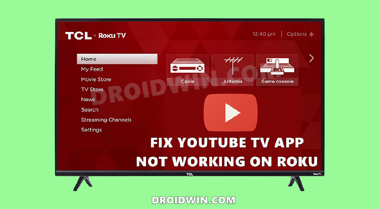 how to fix YouTube TV app not working on Roku
