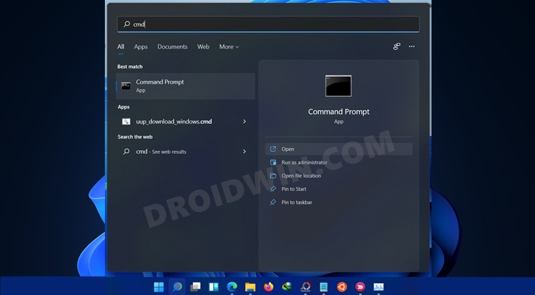 how to open command prompt cmd in windows 11