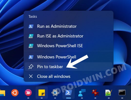 how to pin to taskbar in windows 11
