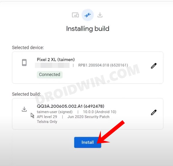 install pixel downgrade package android flash tool