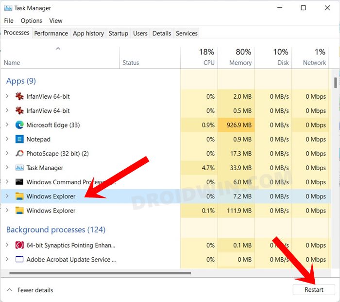restart windows explorer fix crashing issue windows 11