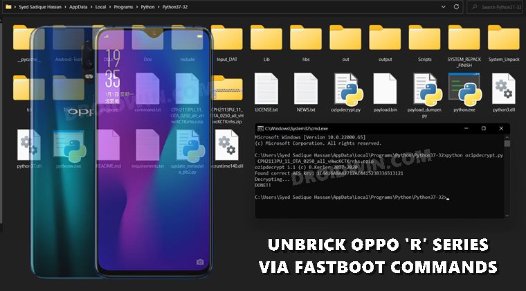 unbrick oppo R series fastboot commands
