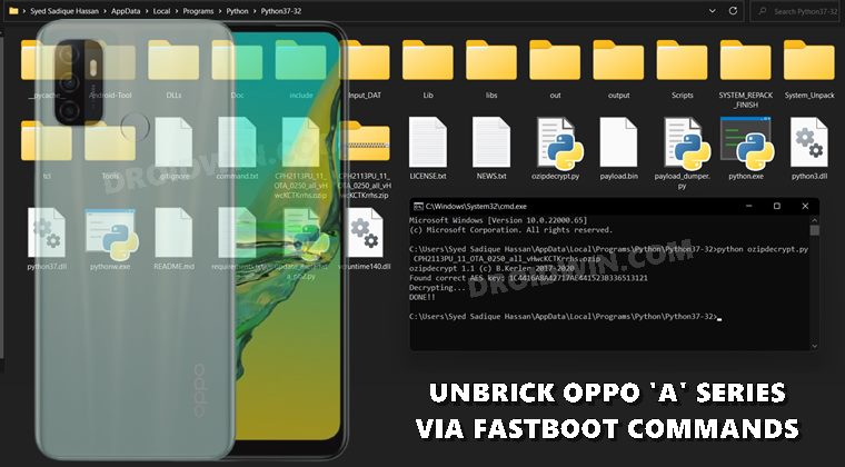 unbrick oppo a series via fastboot commands