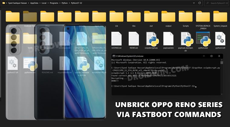 unbrick oppo reno devices fastboot commands
