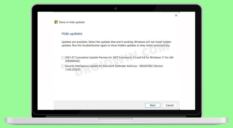 How to stop only a specific update from installing in Windows 11