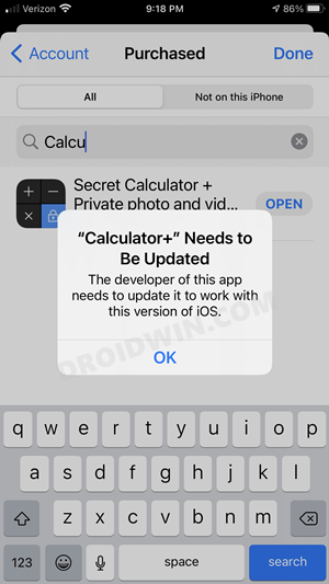 fix calculator+ not working on iPhone