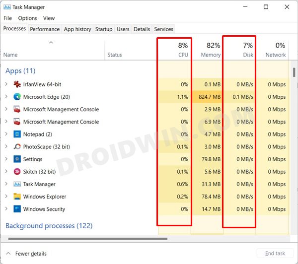 fix high cpu and disk usage in windows 11