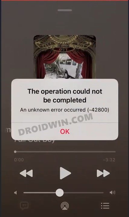 fix apple music the operation could not be completed