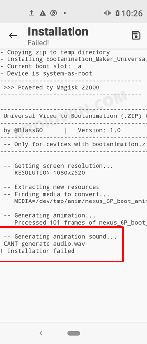flash custom boot animation no audio fix