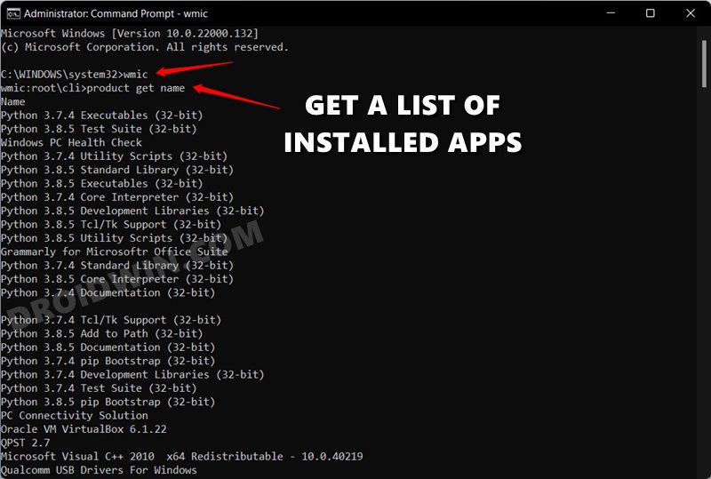 How to uninstall apps via Command Prompt in Windows 11