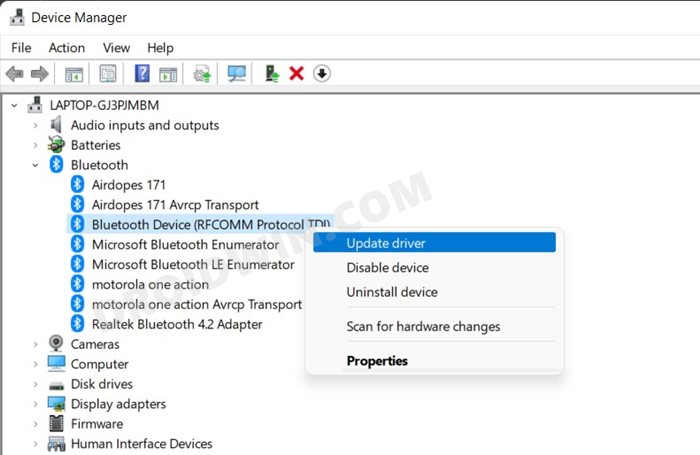 How to Fix Bluetooth not working in Windows 11