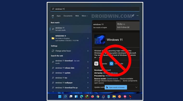 How to Disable Online Search in Start Menu in Windows 11