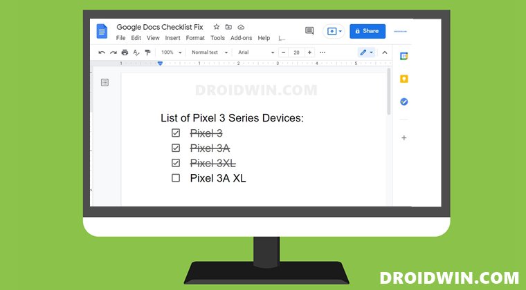 How to Fix Google Docs Strikethrough issue with Checklist