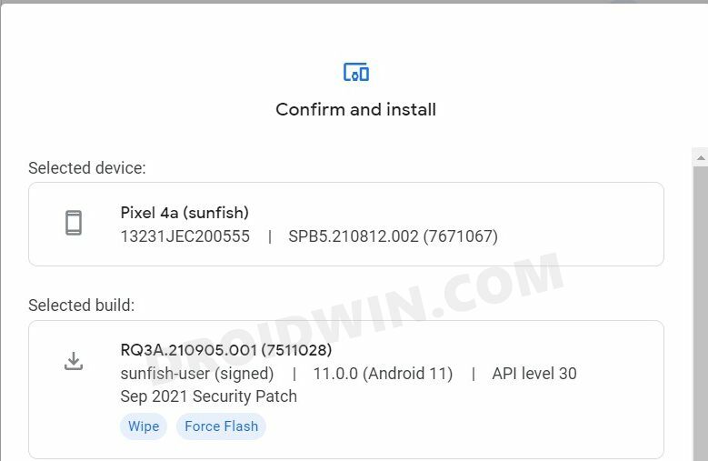 how to flash firmware via Android Flash Tool