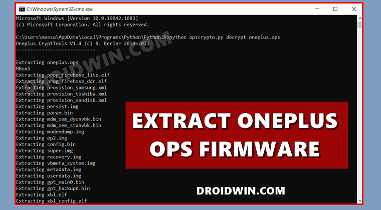 how to decrypt or extract oneplus ops firmware