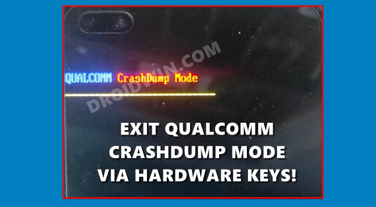 how to exit qualcomm crashdump mode on oneplus