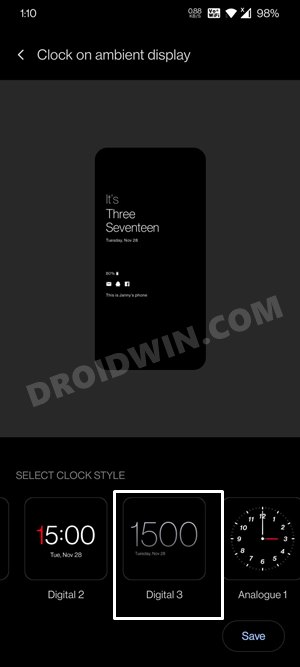 How to Change the Red Color 1 in OnePlus lock screen Clock