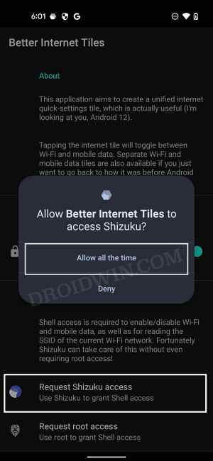 wifi toggle android 13