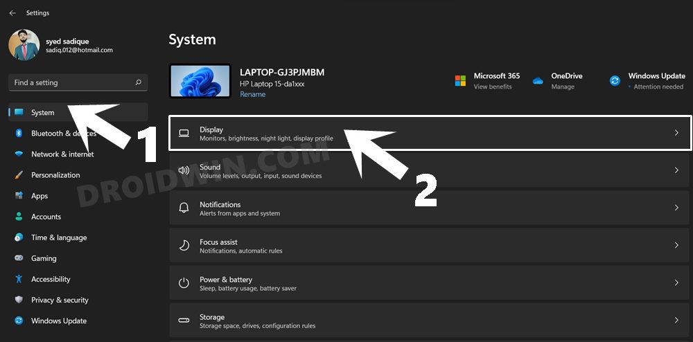 how to change refresh rate in windows 11